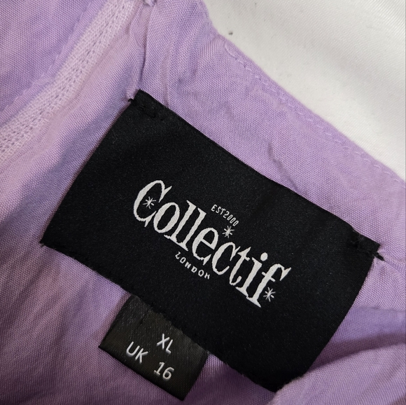 COLLECTIF Lolisa purple kawaii pastel fit and flare doll dress XL - Picture 7 of 13